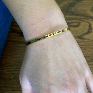 Gold Mantraband Never Give Up Bracelet